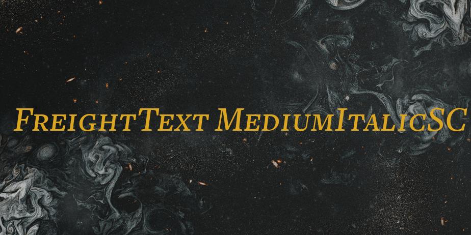 Fonte FreightText MediumItalicSC