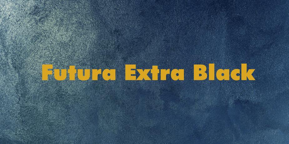 Fonte Futura Extra Black