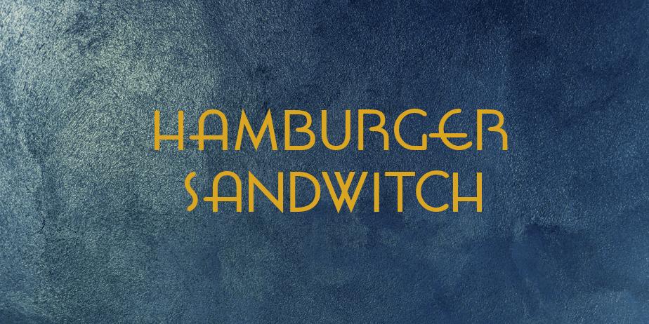 Fonte Hamburger Sandwitch