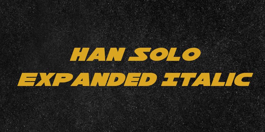 Fonte Han Solo Expanded Italic