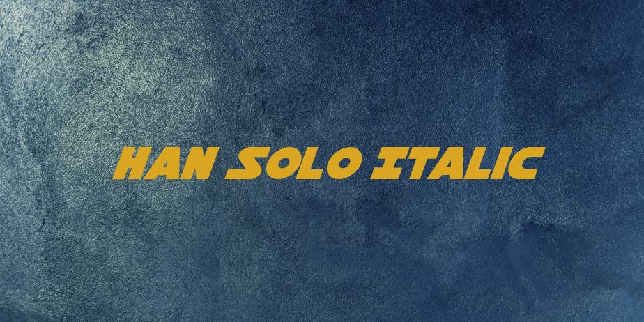 Fonte Han Solo Italic