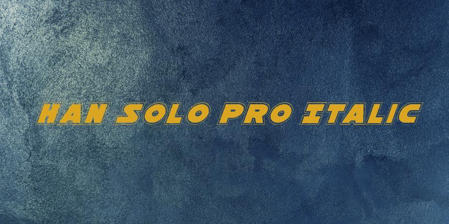 Fonte Han Solo Pro Italic