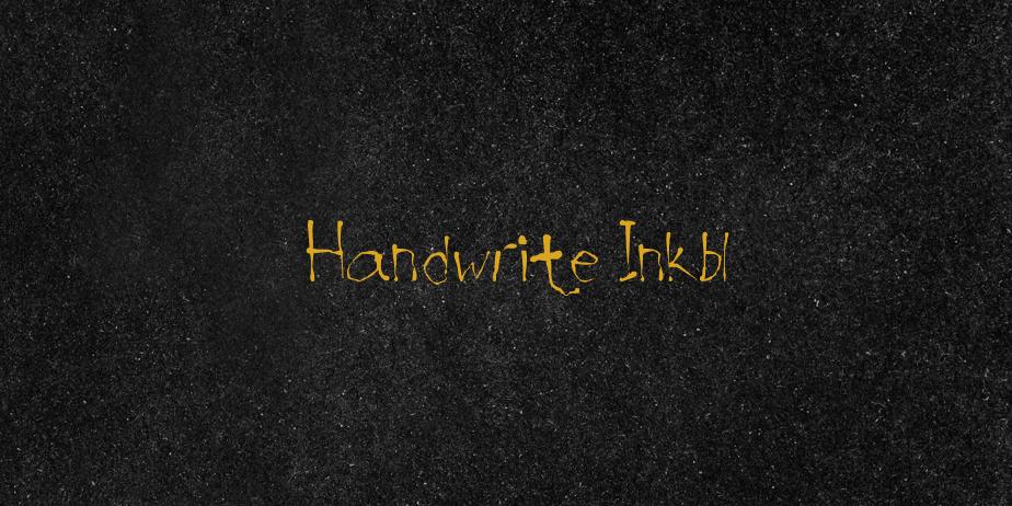 Fonte Handwrite-Inkbl