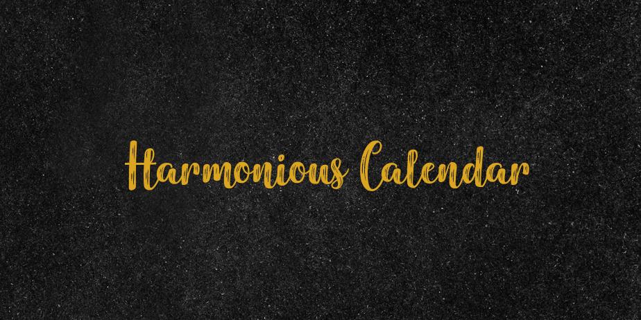 Fonte Harmonious Calendar