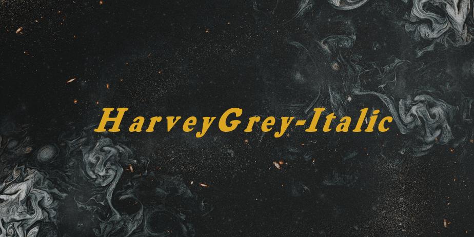 Fonte HarveyGrey-Italic