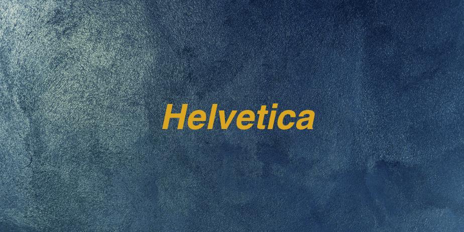 Fonte Helvetica