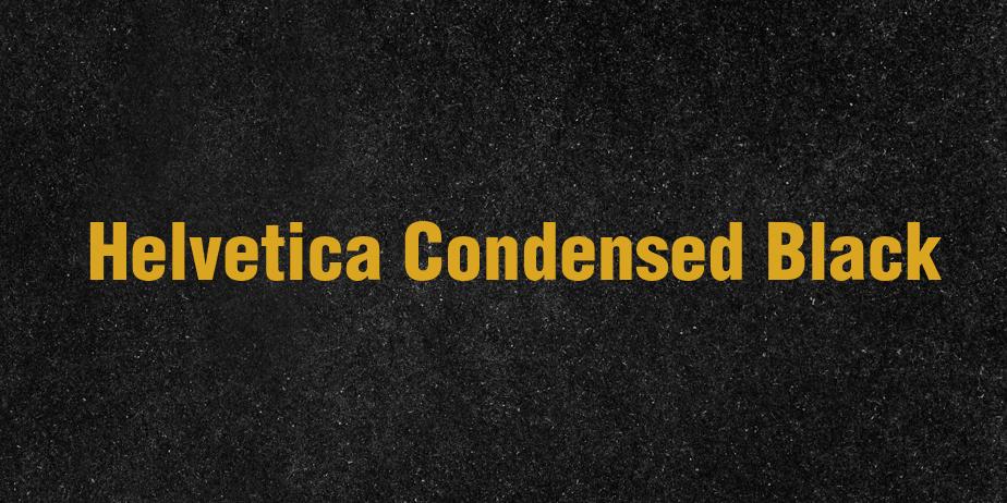 Fonte Helvetica Condensed Black