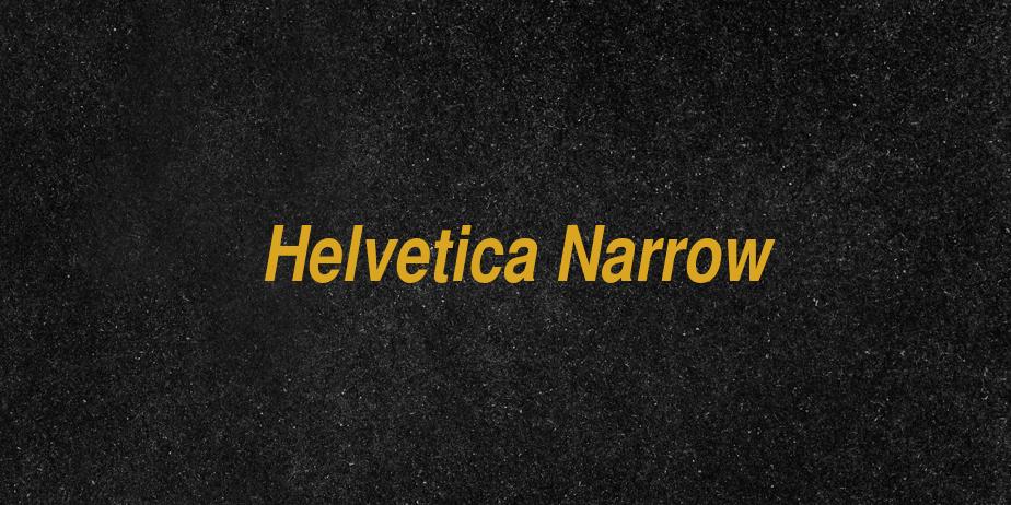 Fonte Helvetica Narrow