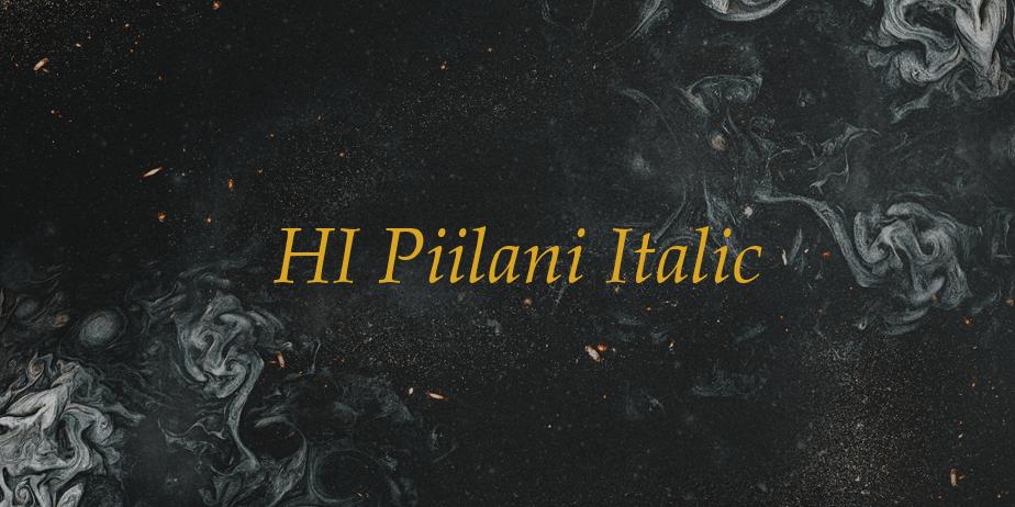 Fonte HI Piilani Italic