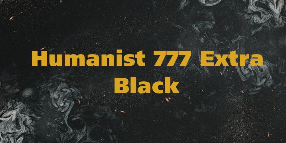 Fonte Humanist 777 Extra Black