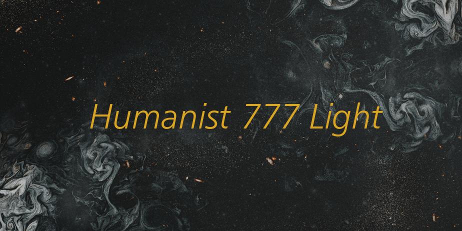 Fonte Humanist 777 Light