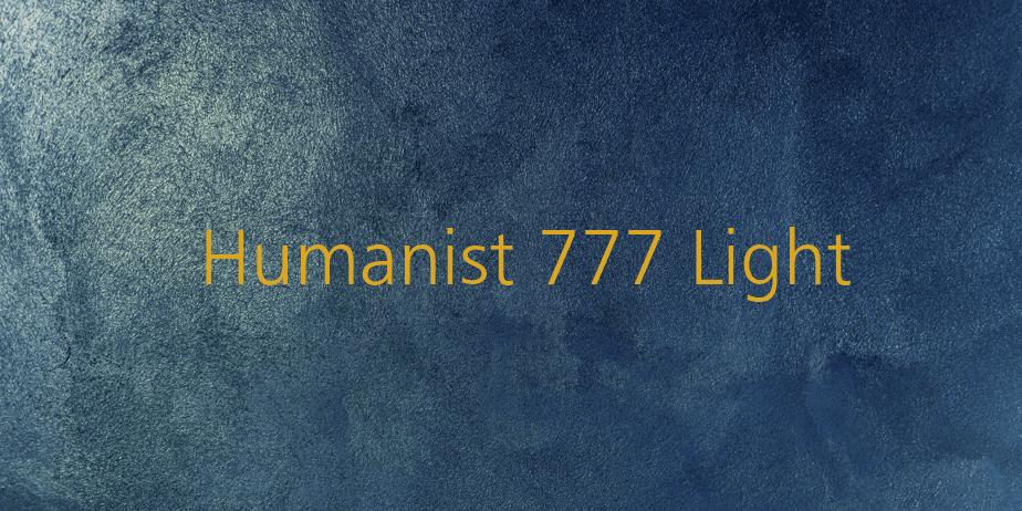 Fonte Humanist 777 Light