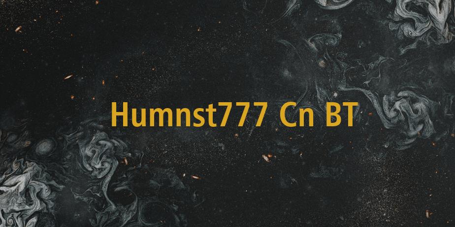 Fonte Humnst777 Cn BT