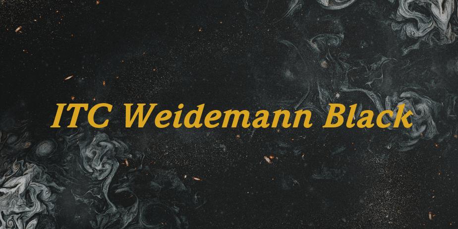 Fonte ITC Weidemann Black