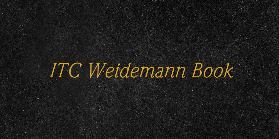 Fonte ITC Weidemann Book