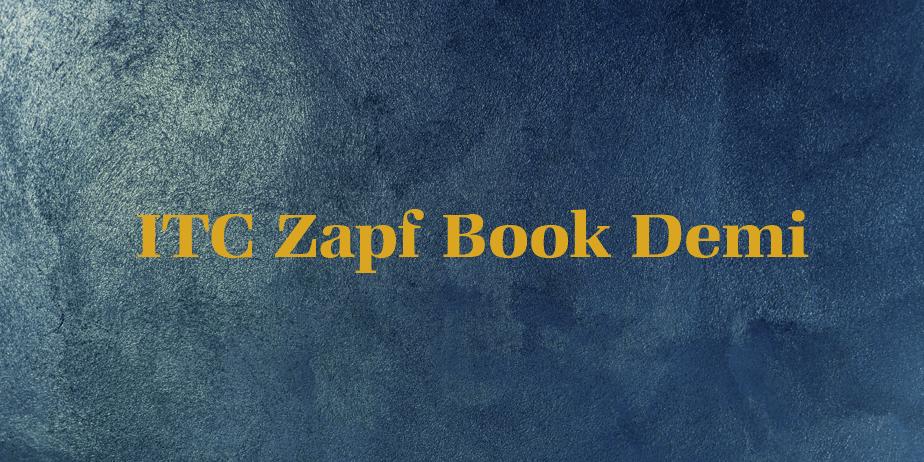 Fonte ITC Zapf Book Demi