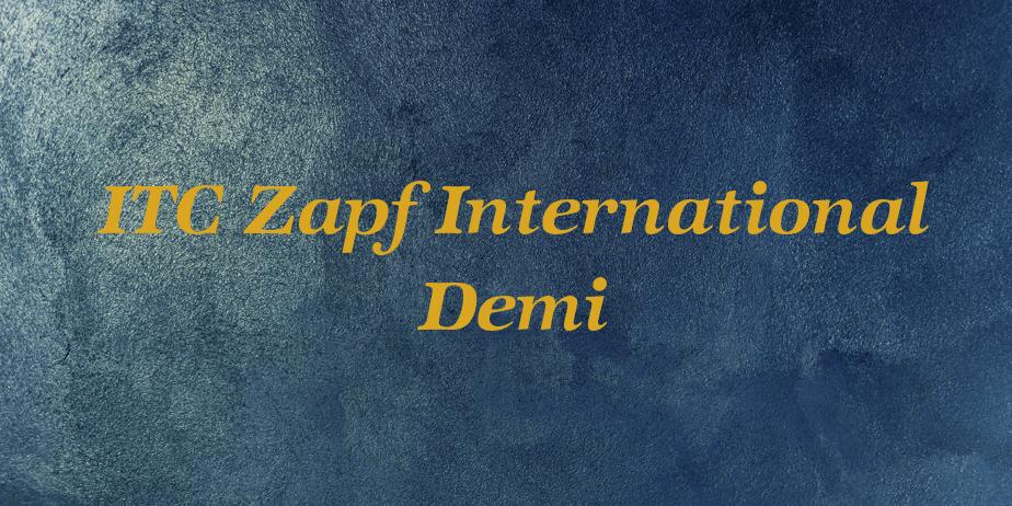 Fonte ITC Zapf International Demi