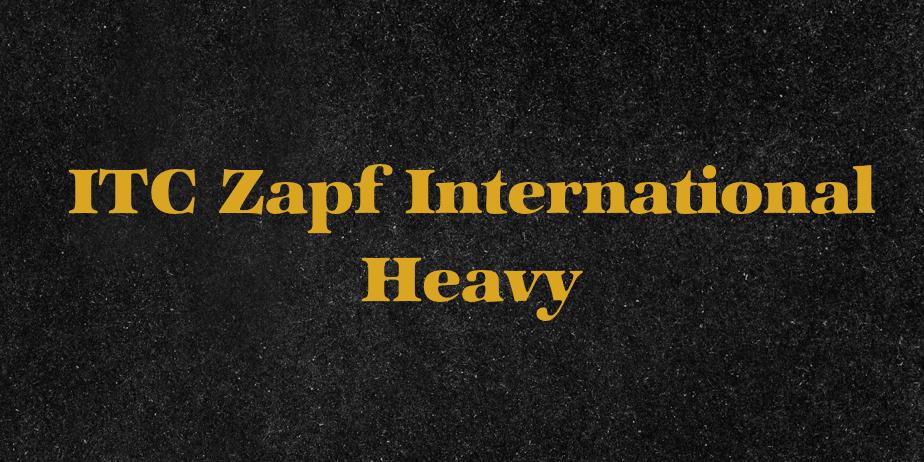 Fonte ITC Zapf International Heavy