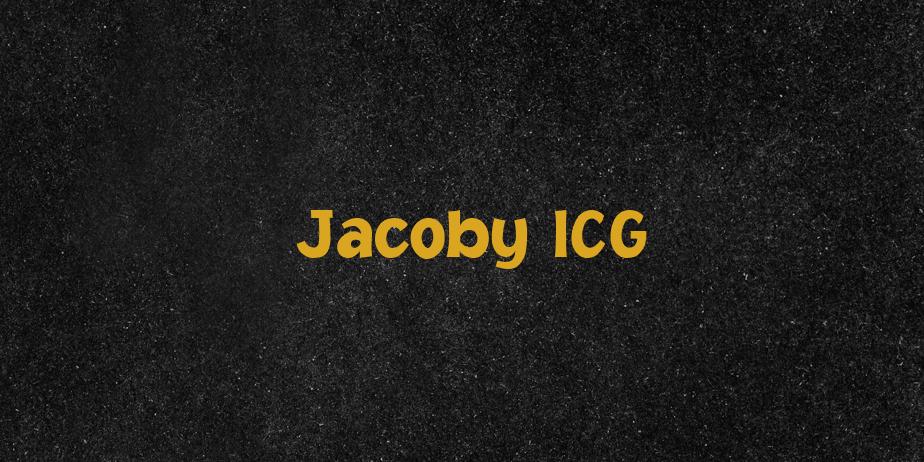 Fonte Jacoby ICG