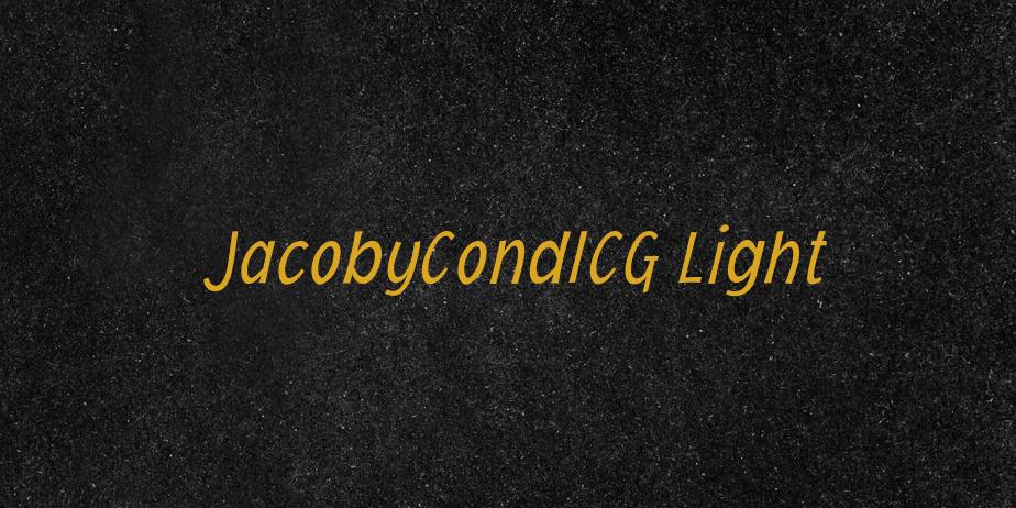 Fonte JacobyCondICG Light