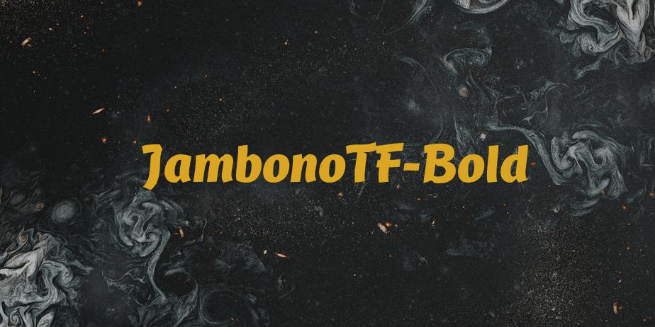 Fonte JambonoTF-Bold