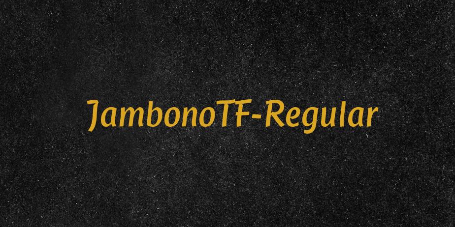 Fonte JambonoTF-Regular