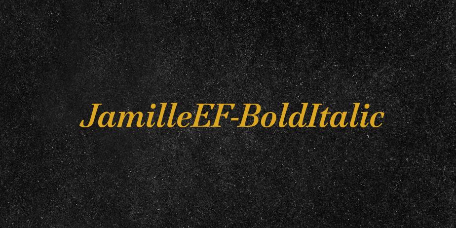 Fonte JamilleEF-BoldItalic