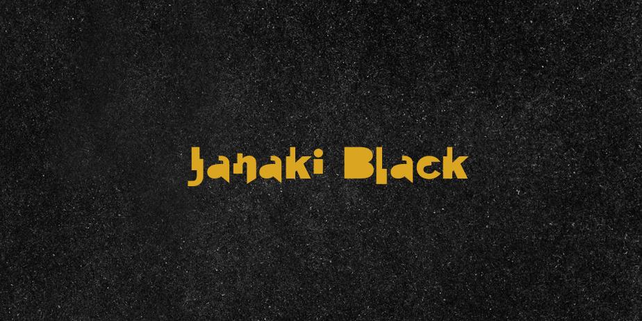 Fonte Janaki Black