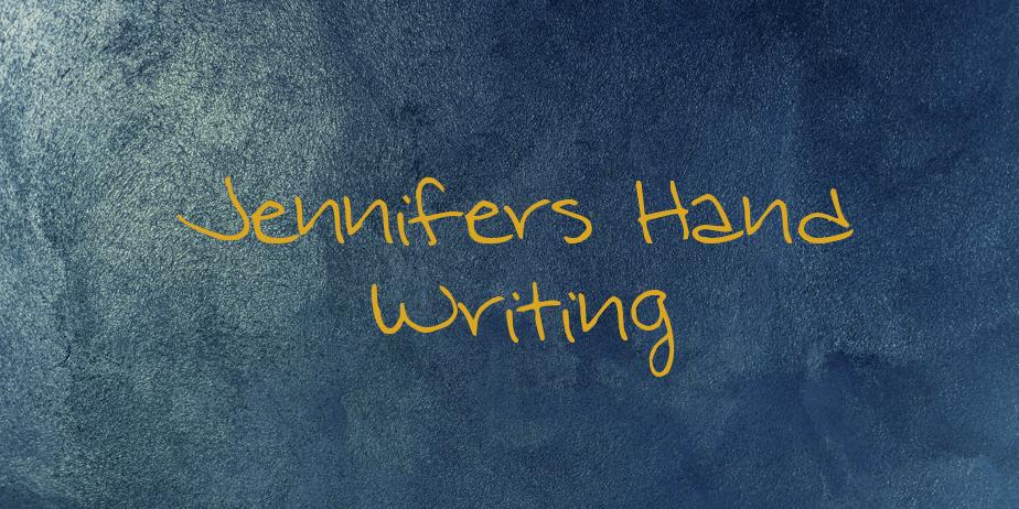 Fonte Jennifers Hand Writing