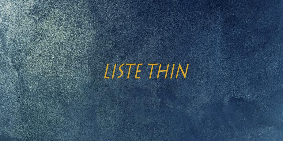 Fonte Liste Thin