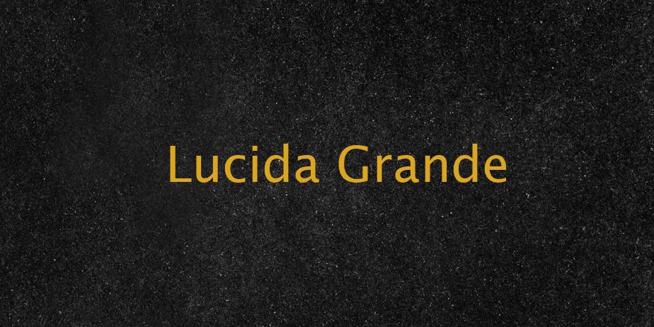 Fonte Lucida Grande