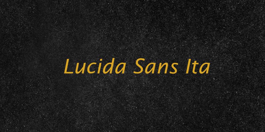 Fonte Lucida Sans Ita