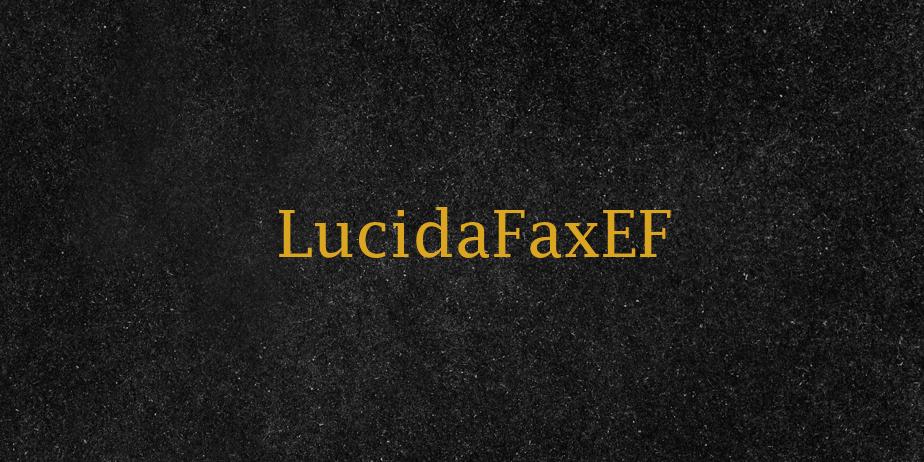 Fonte LucidaFaxEF