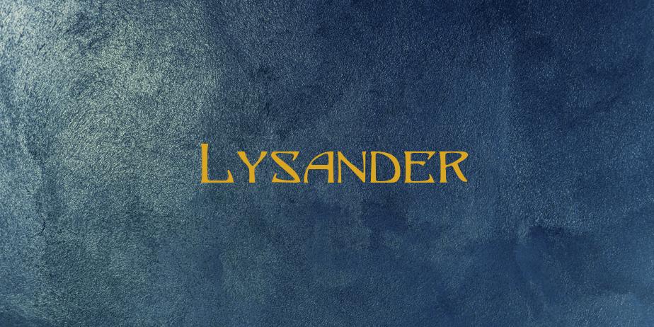 Fonte Lysander