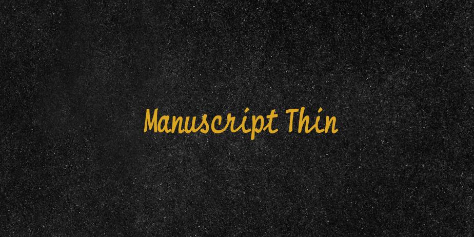 Fonte Manuscript Thin