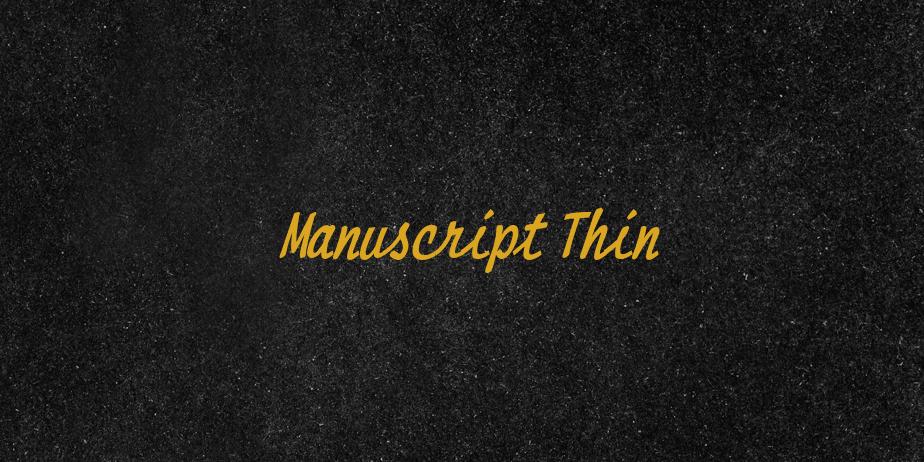 Fonte Manuscript Thin