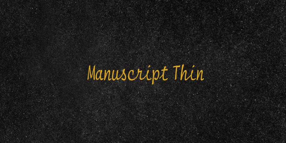 Fonte Manuscript Thin