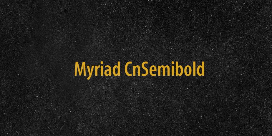 Fonte Myriad CnSemibold