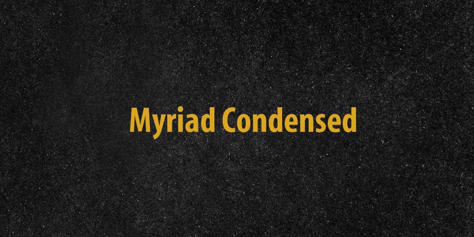 Fonte Myriad Condensed