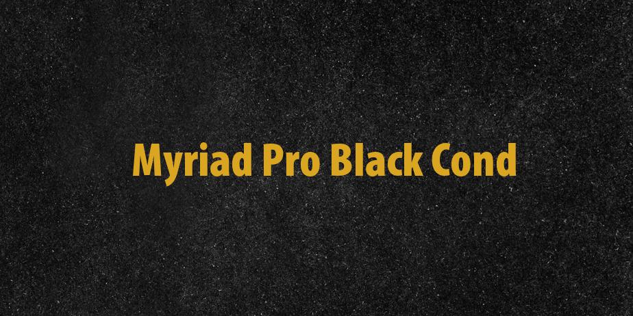 Fonte Myriad Pro Black Cond