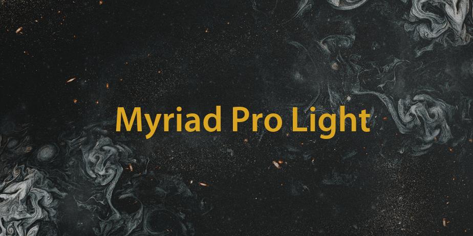 Fonte Myriad Pro Light