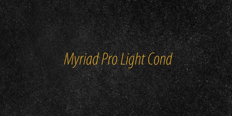 Fonte Myriad Pro Light Cond