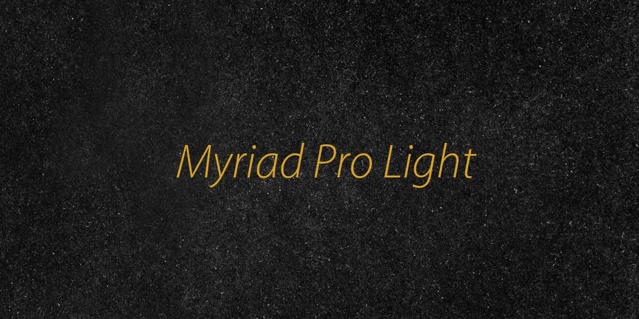 Fonte Myriad Pro Light