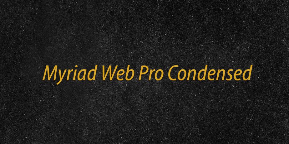 Fonte Myriad Web Pro Condensed