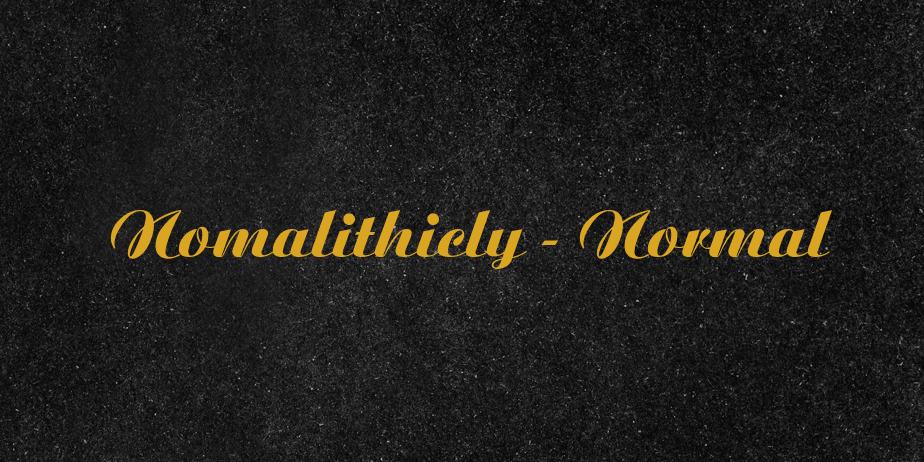 Fonte Nomalithicly - Normal