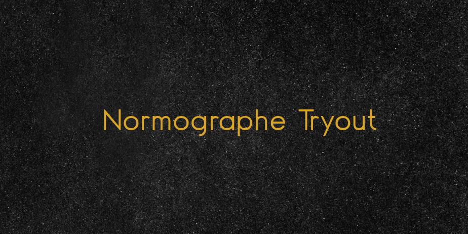 Fonte Normographe Tryout