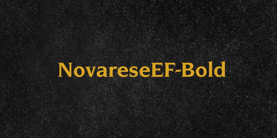 Fonte NovareseEF-Bold