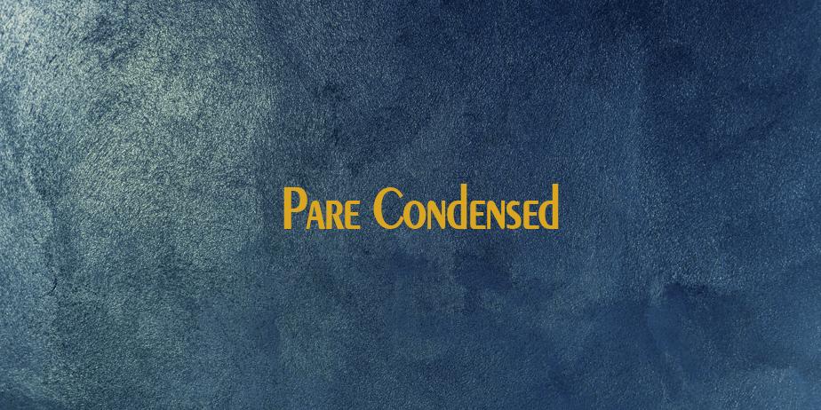 Fonte Pare Condensed