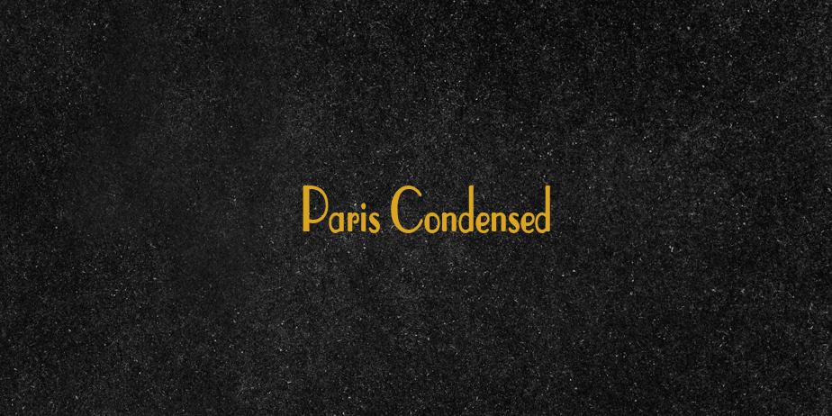 Fonte Paris Condensed