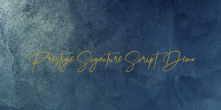 Fonte Prestige Signature Script  Demo